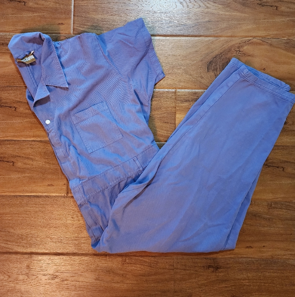 Big Bud Press Short Sleeve Jumpsuit 4X Faded Grape Purple